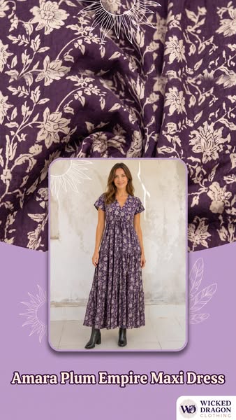 Amara Plum Empire Maxi Dress