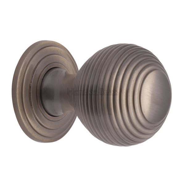 Heritage Brass Cabinet Knob Reeded Design 32mm Satin Nickel finish - V973 32-SN