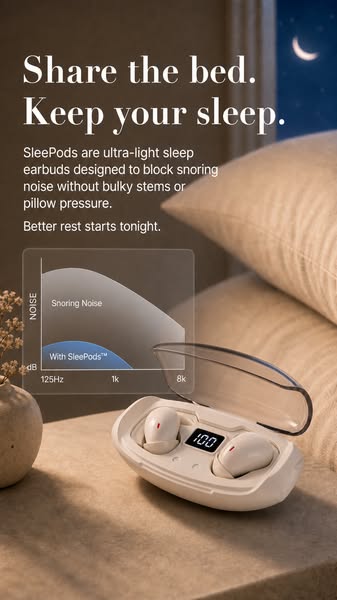 Sore ears at 2am? Your earbuds weren't made for this.