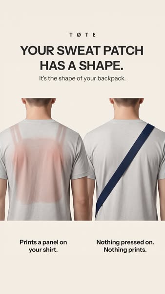 No bag. No sweat. No backpack.