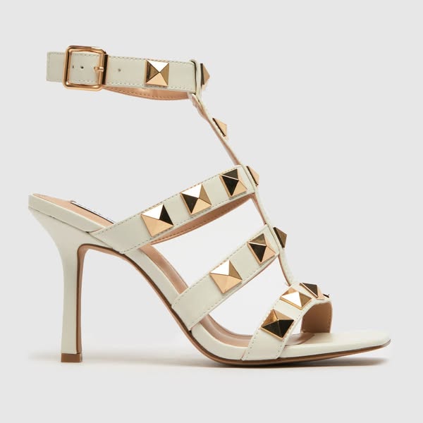 Steve Madden White & Gold Capri Stilleto High Heels