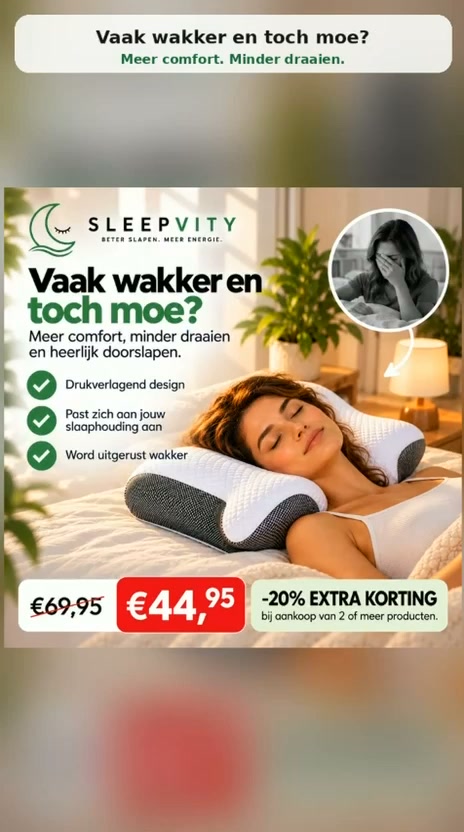 ErgoDream Hoofdkussen – Nu €44,95 ipv €69,95