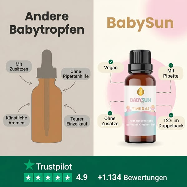 BabySun Vitamin D3 + K2 Tropfen für Babys