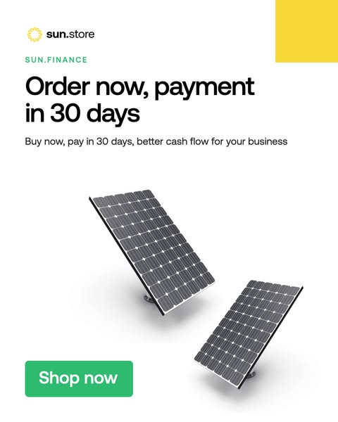 Solar equipment, buy now pay later