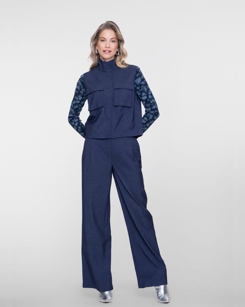 Geisha Gilet Blauw