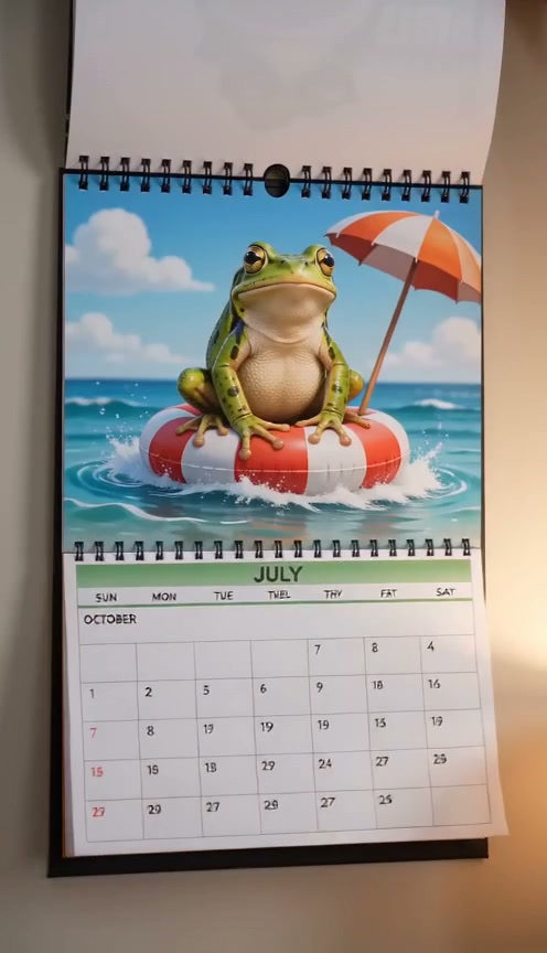 Funny Frogs 2027 Wall Calendar