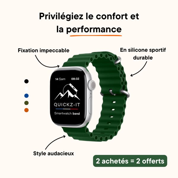 RUPTURE IMMINENTE ! 2+2 bracelets offerts Ajoutez-les vite à votre panier Livraison en 48H !