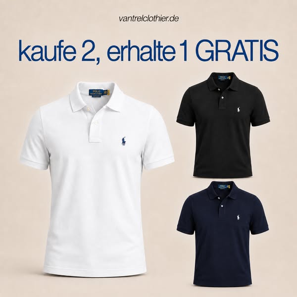 Kaufe 2 Poloshirts, erhalte 1 GRATIS