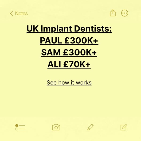 [dentists] get 3-5 new implant patients per month