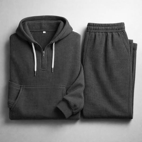 Hudson Waffle-Knit Set