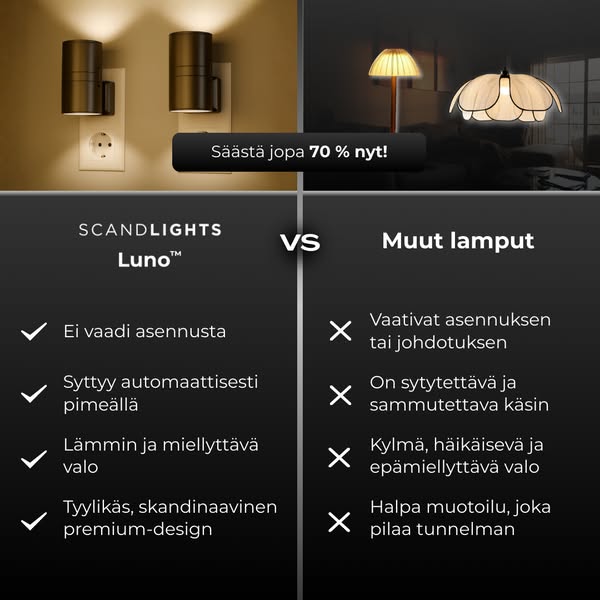 Lamppu, joka syttyy itsestään – joka ilta