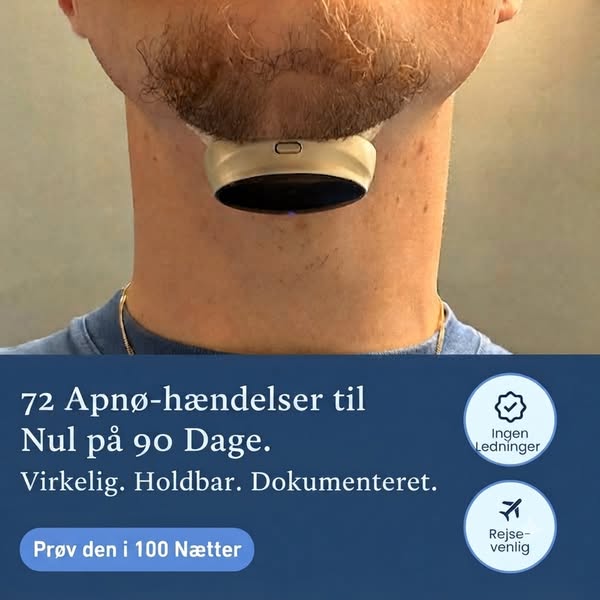 Fra 72 apnøhændelser til nul. Enkelt Prøv den i 100 nætter — risikofrit