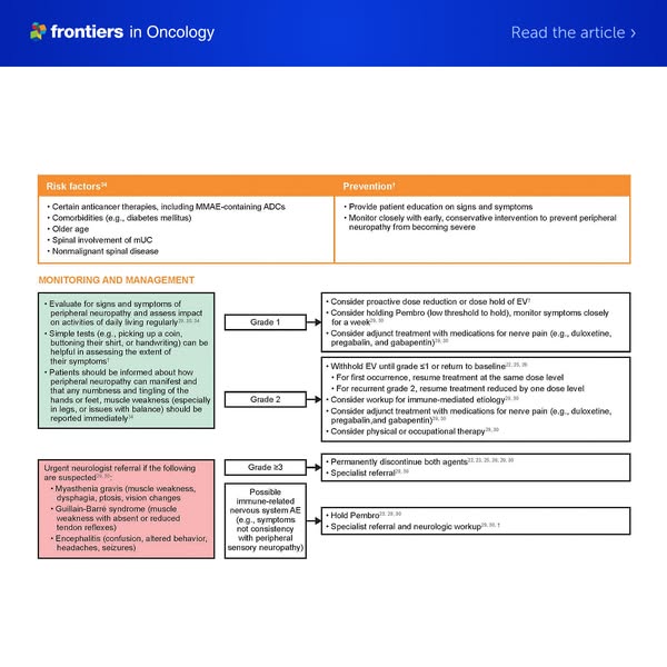 Read now | Managing potential adverse events during treatment with enfortumab vedotin + pembrolizumab in patients with locally advanced or m