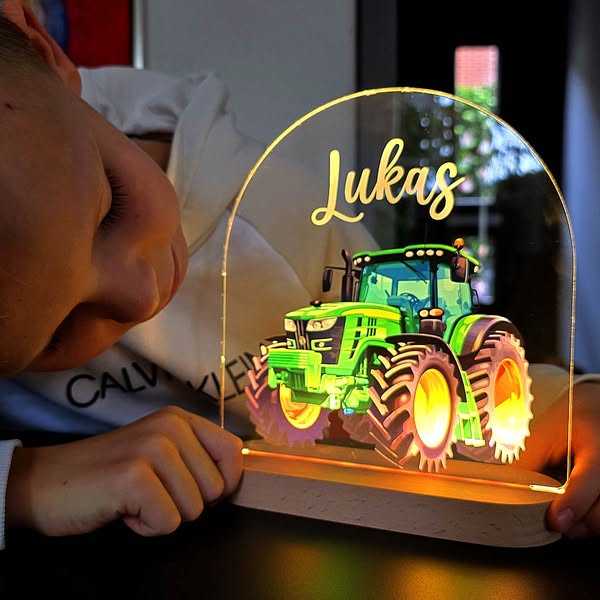 Tracteur - Veilleuse avec Nom Personnalisé - Bella Mia FR