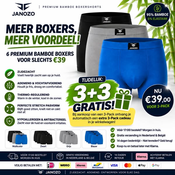 Ontvang Nu 6 Premium Boxers