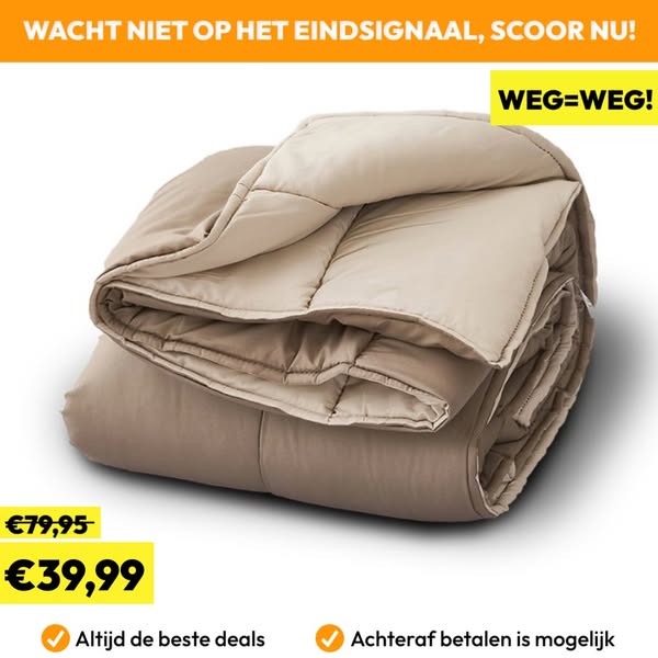 SLAAPP - Wasbaar Dekbed Zonder Overtrek - Beige