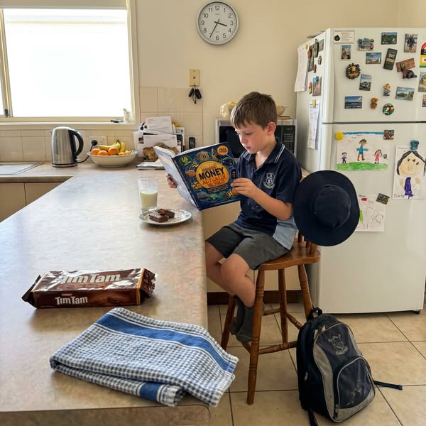 He ignored the iPad. He was reading about money.