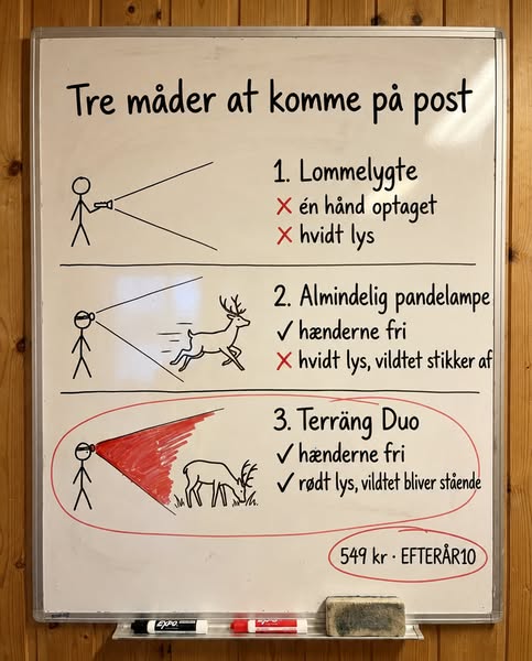1.000 lumen. Op til 69 timer.
