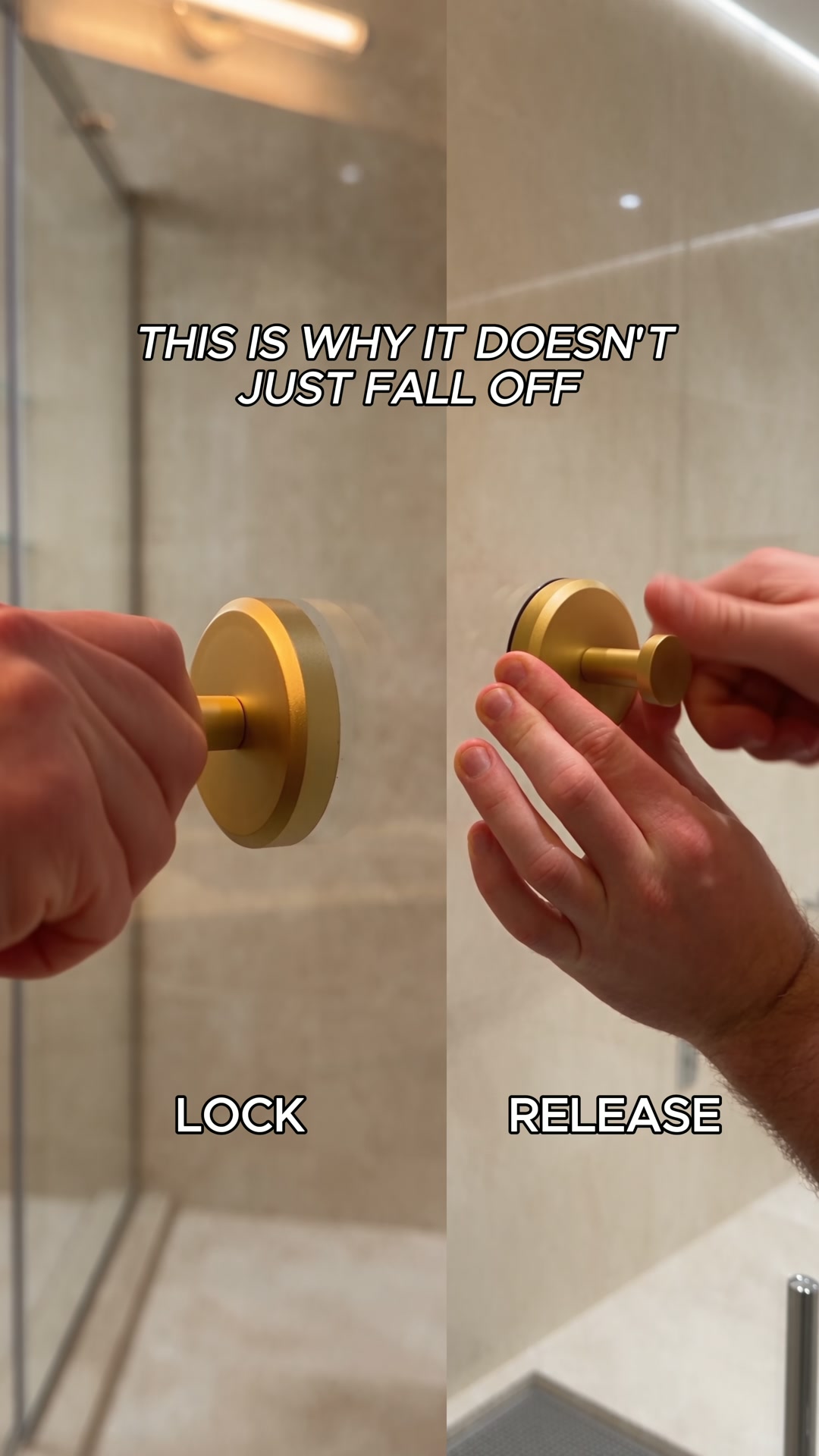 Twist to Lock. Turn to Release.