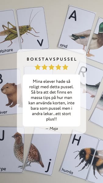 Bokstavspussel: versal & gemen