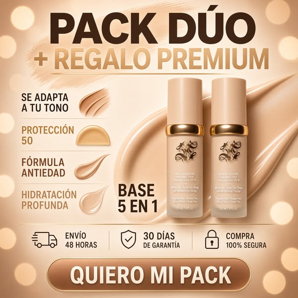 2 BASES + REGALO MASCARA PESTAÑAS + MASCARILLA FACIAL