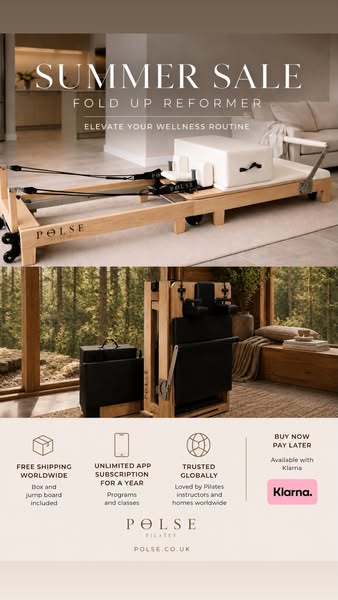 Fold-Up Pilates Reformer | Home Studio Equipment | POLSE