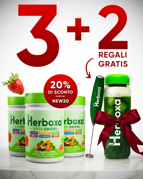 Sblocca il 20% di sconto + 2 REGALI GRATIS