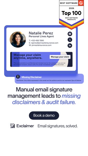 Exclaimer closes the compliance gap.