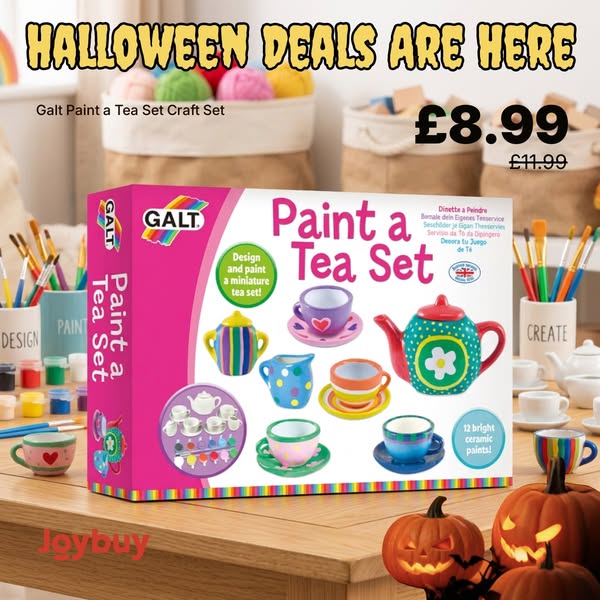 Galt Paint a Tea Set Craft Kit – Arts & Crafts Toy for Creative Kids to Design & Personalize Their Own