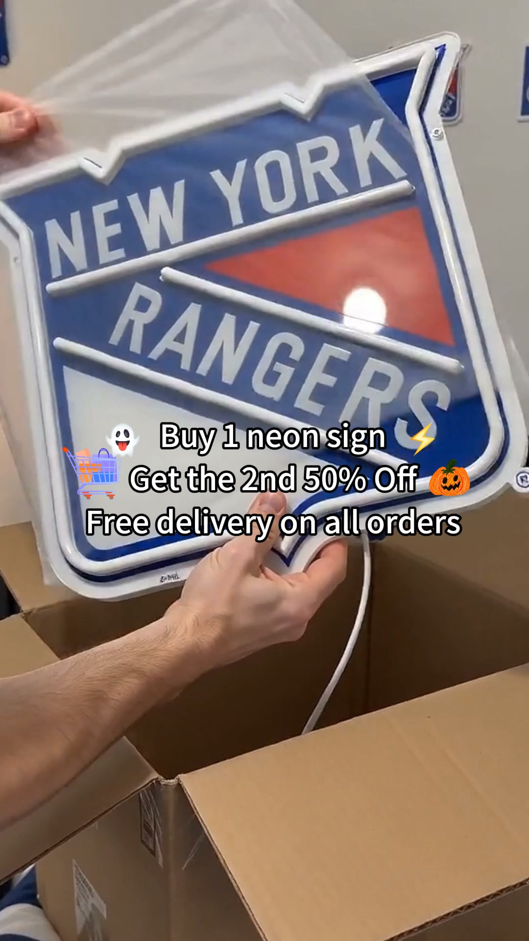 Buy 1 neon sign, get the 2nd 50% OFF + free delivery