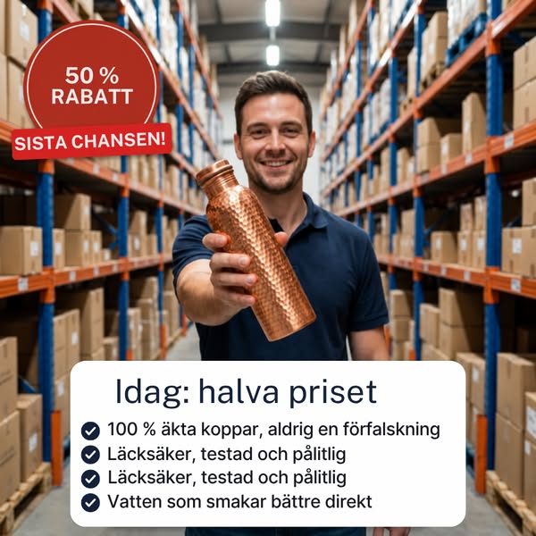 DUO-ERBJUDANDE – 50 % RABATT | Livstidsgaranti • Fri frakt i Sverige • 99,88 % rent koppar