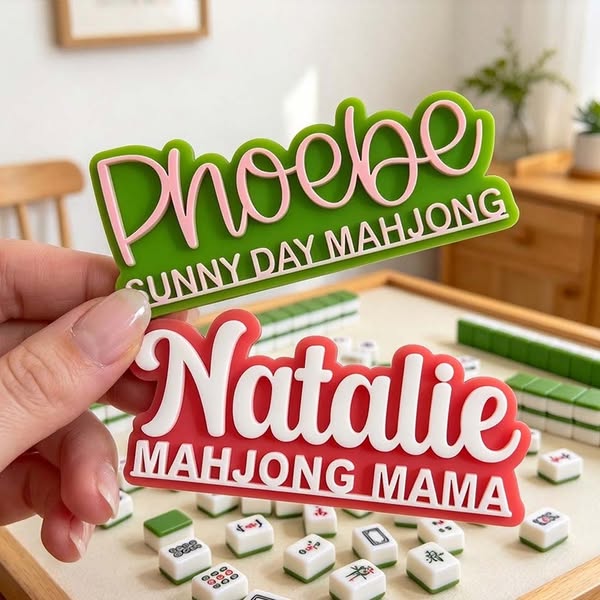 Trending: Luxury Double-Layer Acrylic Mahj Tags
