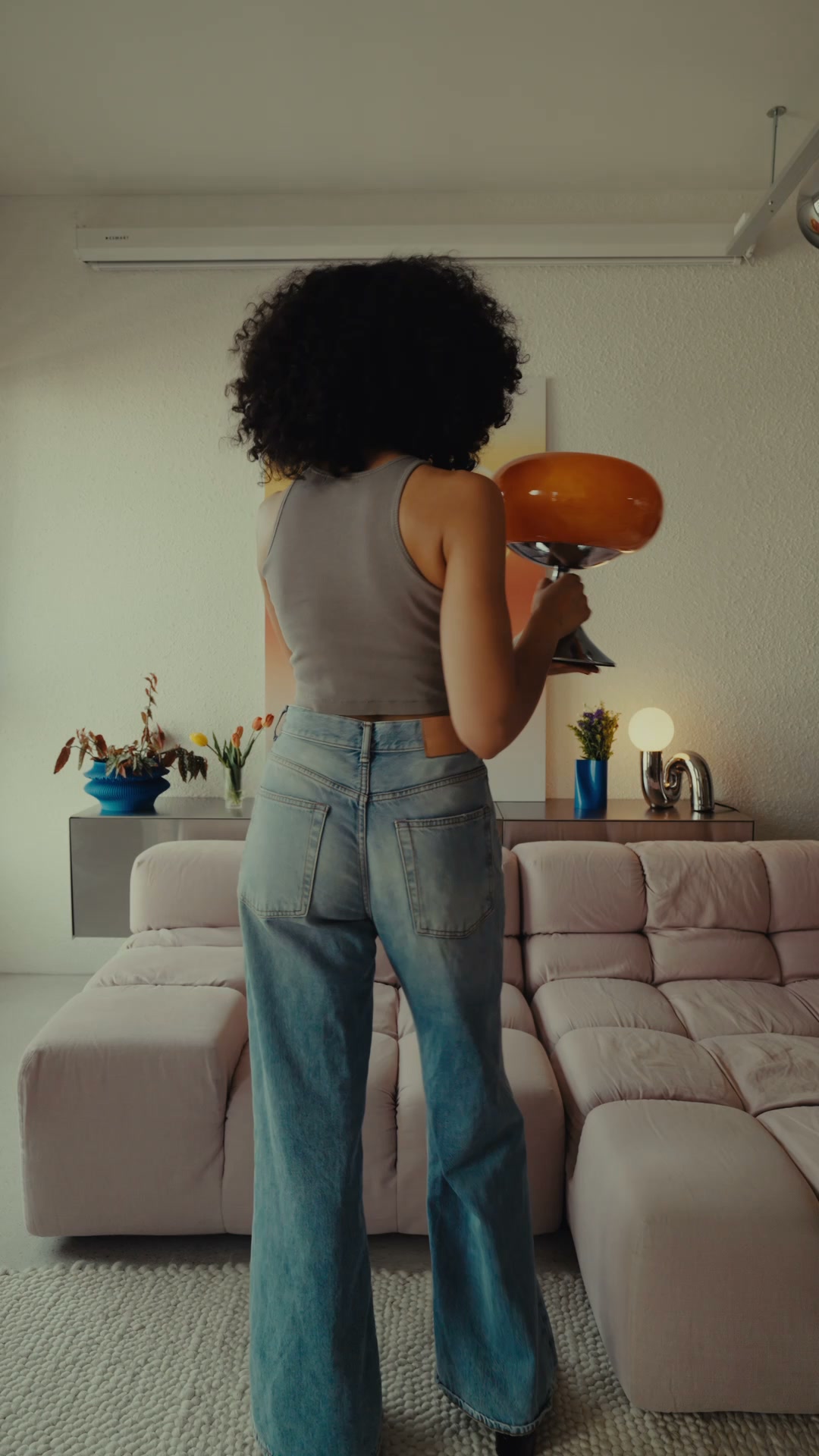 NEW DROP Donut Lampe orange