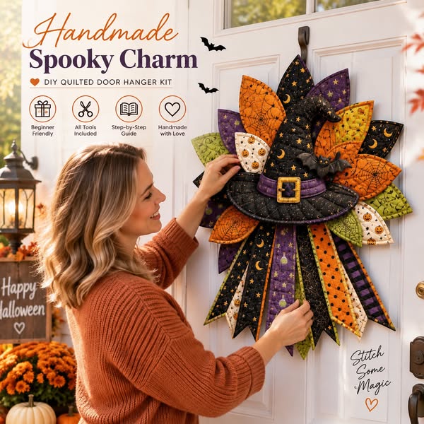 Beginner-Friendly Handmade Quilted Door Bow DIY Sewing Kit
