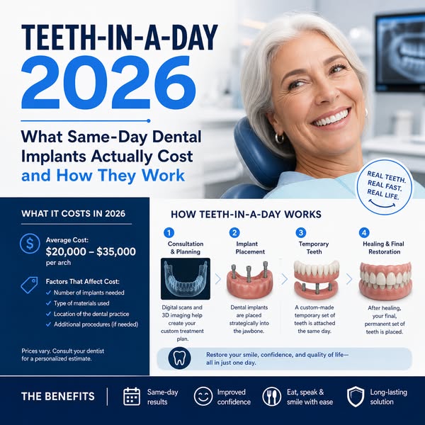 Teeth-in-a-Day 2026: What Same-Day Dental Implants Actually Cost and How They Work