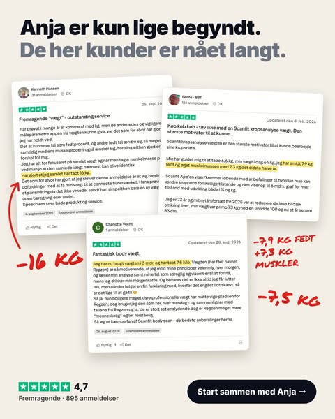 4,7 på Trustpilot – start med Anja