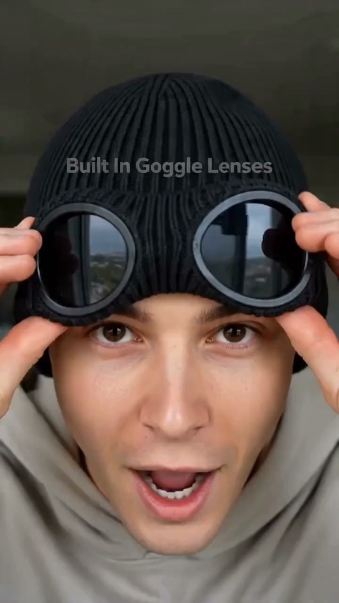Beanie + goggles. One head. No extra gear.
