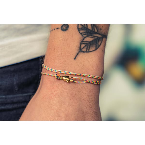 Karabiner Wickelarmband - Retro Gold