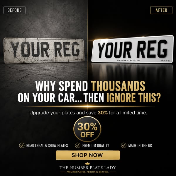 30% off Number Plates