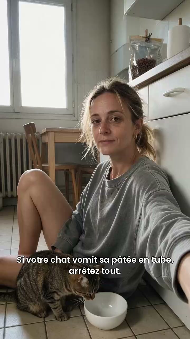 Si votre chat vomit sa pâtée en tube, arrêtez tout. Deux ans que je faisais la même erreur.