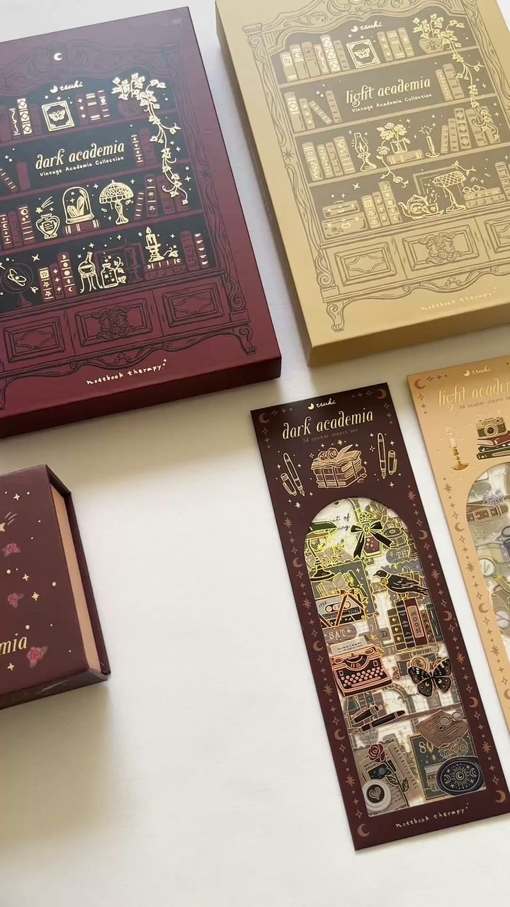 Vintage academia stationery