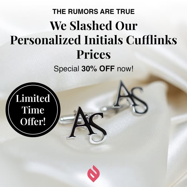 Custom-made Initial Cufflinks