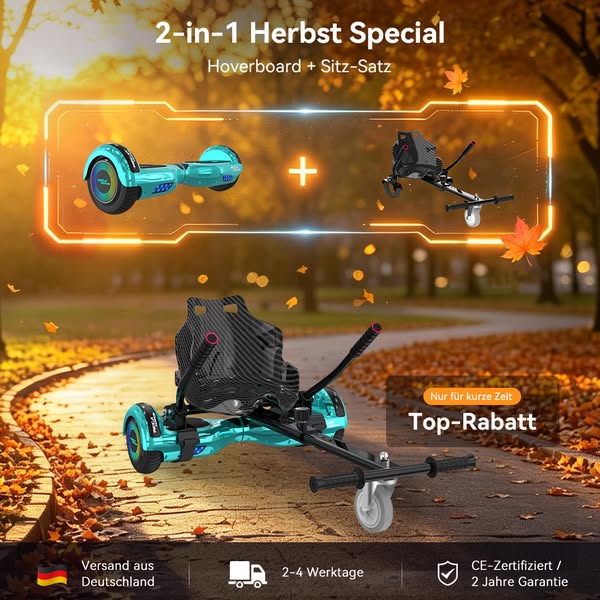 2-in-1 Herbst Special | Hoverboard + Sitz-Satz