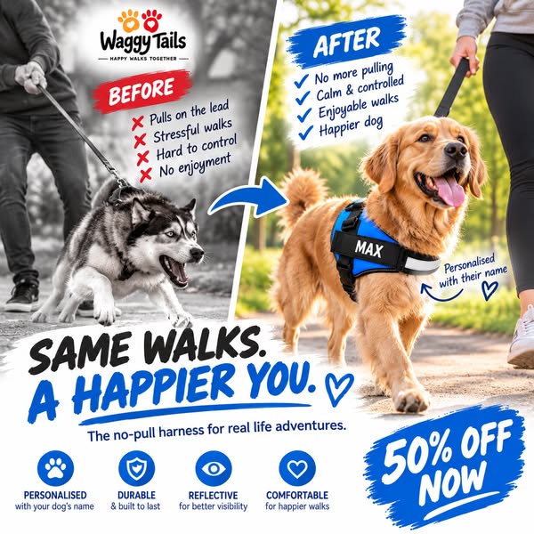 50% Off Dog Harnesses