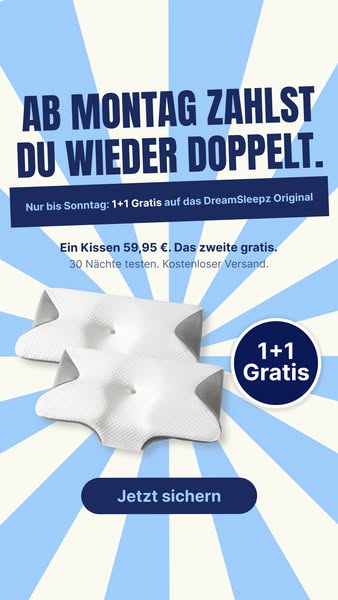 Endlich schmerzfrei aufwachen – 1+1 Gratis