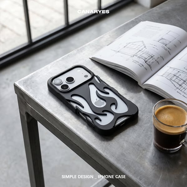 iPhone Flame Hollow Out Case