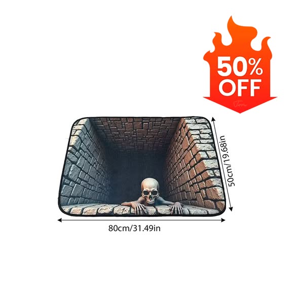 Gruselige Halloween-Fußmatte – Perfekte Deko für deine Tür!