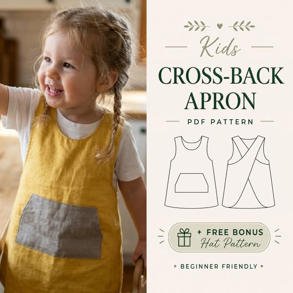 90% Off Cross Back Apron Sewing Pattern