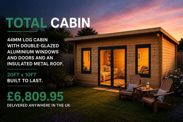 Total Cabins — 44mm Insulated Garden Cabins — Total Sheds