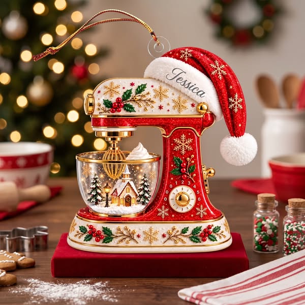 Baking Mixer Personalized Christmas Ornament